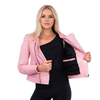 ROSA ARMORED WOMEN'S MOTORCYCLE PINK LEATHER JACKET