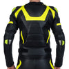 SCORPIO BLACK LIGHT-REFLECTIVE MOTORCYCLE LEATHER JACKET