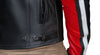 LEGACY RED MOTORCYCLE RACING LEATHER JACKET  close-up photo