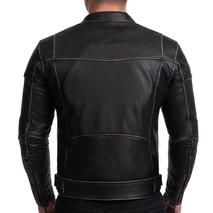 VIVE LA FRANCE RETRO MOTORCYCLE LEATHER JACKET