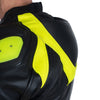 SCORPIO BLACK LIGHT-REFLECTIVE MOTORCYCLE LEATHER JACKET