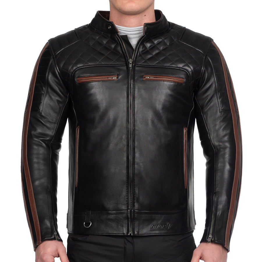 HUDSON MOTORCYCLE RACING LEATHER JACKET