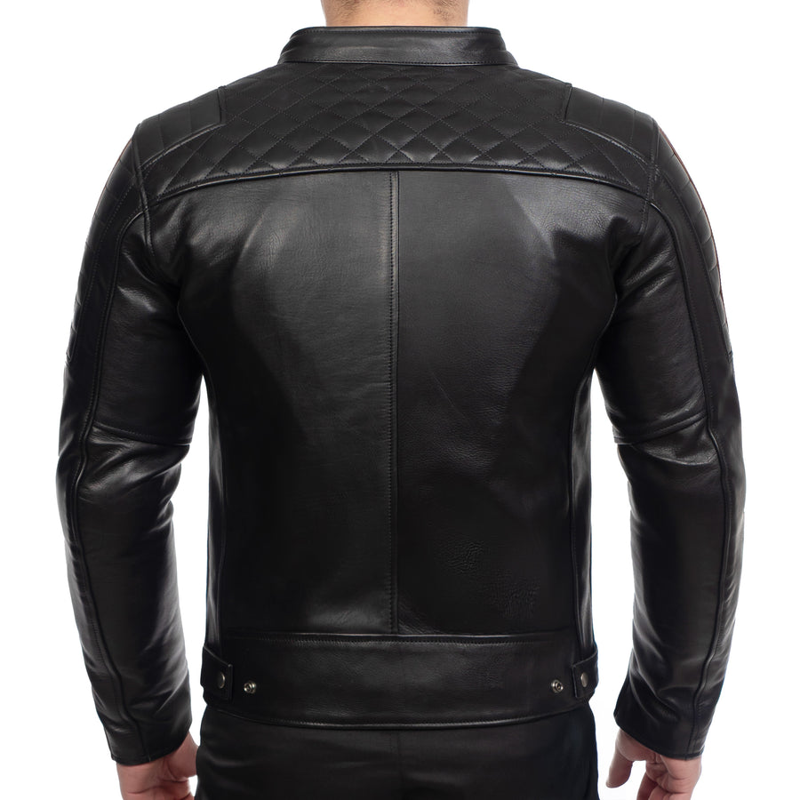 HUDSON MOTORCYCLE RACING LEATHER JACKET