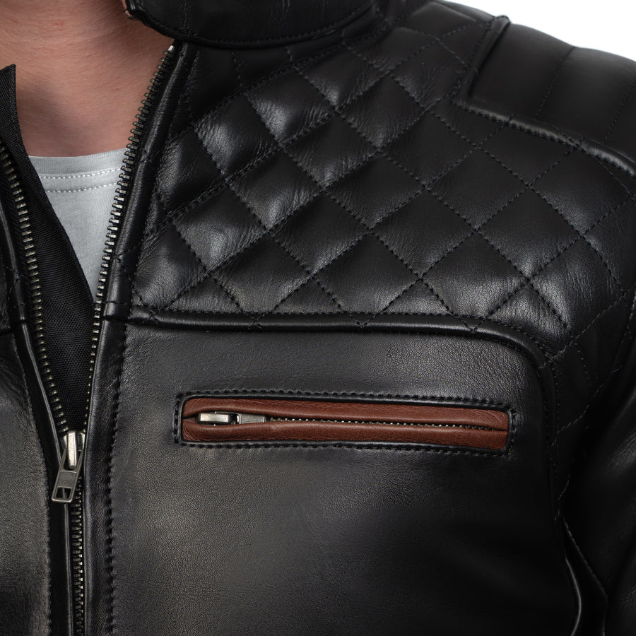 HUDSON MOTORCYCLE RACING LEATHER JACKET