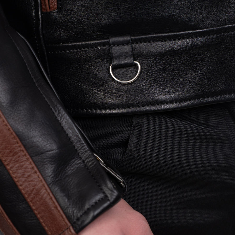 HUDSON MOTORCYCLE RACING LEATHER JACKET