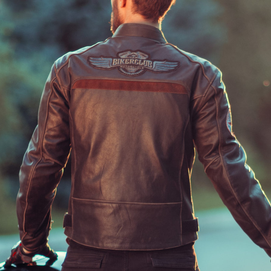 HERITAGE RETRO MOTORCYCLE LEATHER JACKET