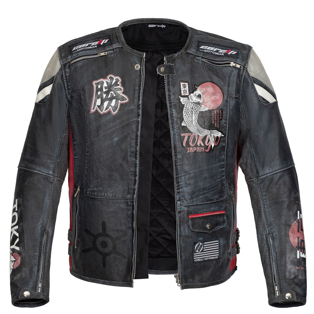 TOKYO VINTAGE FULLY PROTECTED BIKER LEATHER JACKET