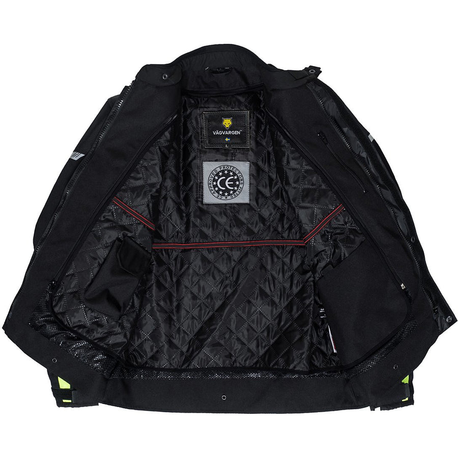 Corelli MG State Touring black motorcycle textile jacket, mesh, cordura racing, YKK zippers, removable CE protectors, removable inner lining, pockets, waterproof, windproof, inner photo