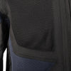 Corelli MG Rocket blue black motorcycle textile jacket, mesh, cordura racing, YKK zippers, removable CE protectors, removable inner lining, pockets, close-up photo