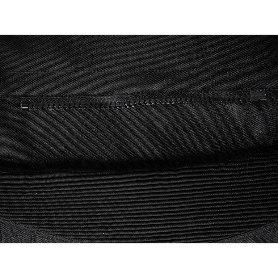 Corelli MG Storm black motorcycle racing textile pants, removable CE protectors, removable inner lining, mesh, cordura, YKK zippers, pockets, attachment zipper photo