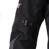 Corelli MG Urban black motorcycle textile jacket, mesh, cordura racing, YKK zippers, removable CE protectors, removable inner lining, pockets, waterproof, windproof, close-up photo