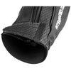 Corelli MG Transporter black motorcycle racing leather jacket, genuine cowhide leather, removable CE protectors, removable inner lining, pockets, YKK zippers, close-up photo