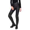 ECLIPSE BLACK WOMEN MOTORCYCLE LEATHER PANTS, cowhide leather, ce protectors