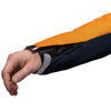 Corelli MG Miami racing team motorcycle textile protected jacket, removable CE protectors, mesh, cordura, removable inner lining, blue, red, orange, YKK zippers, pockets, sleeve photo